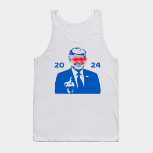 DARK TRUMP 2024 Dark Brandon Remix USA President (Blue Finger) Tank Top